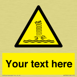 Custom warning artificial waterfall